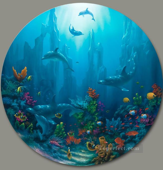 Maui Cathedrals under sea Oil Paintings